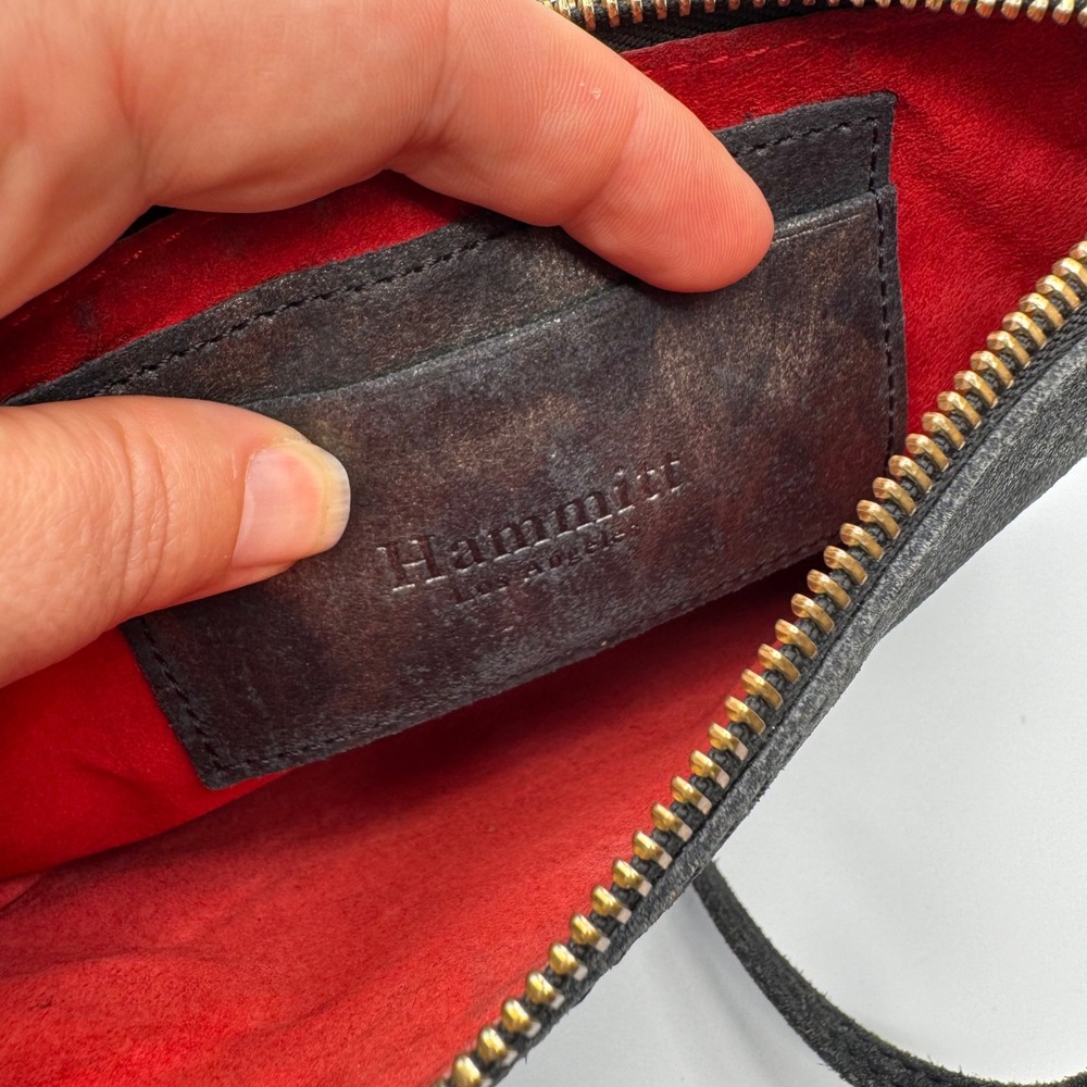 Hammitt Los Angeles VIP Small Crossbody Bag Black Gold Distressed Leather Rivet - Picture 9 of 14